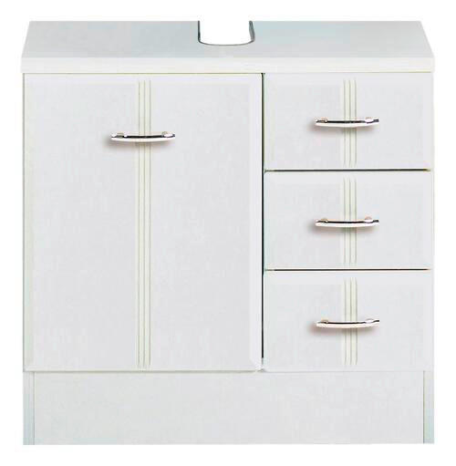 WASCHBECKENUNTERSCHRANK 60/56/35 cm - Chromfarben/Weiß, KONVENTIONELL, Holzwerkstoff/Kunststoff (60/56/35cm) - Held