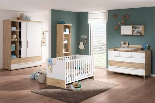KOMMODE Remo  in  - Edelstahlfarben/Eichefarben, Basics, Holzwerkstoff/Metall (141,2/94,3/55,9cm) - Paidi