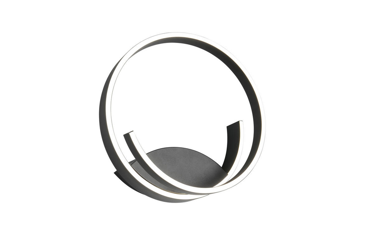 LED-WANDLEUCHTE   35 cm  - Schwarz, Design, Metall (35cm) - Cinque