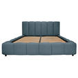 POLSTERBETT Lattenrost, Bettkasten Dunkelblau 160/200 cm  - Schwarz/Dunkelblau, KONVENTIONELL, Holz/Kunststoff (160/200cm) - Carryhome