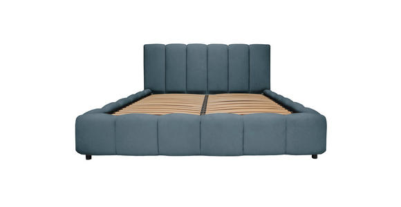 POLSTERBETT Lattenrost, Bettkasten Dunkelblau 160/200 cm  - Schwarz/Dunkelblau, KONVENTIONELL, Holz/Kunststoff (160/200cm) - Carryhome