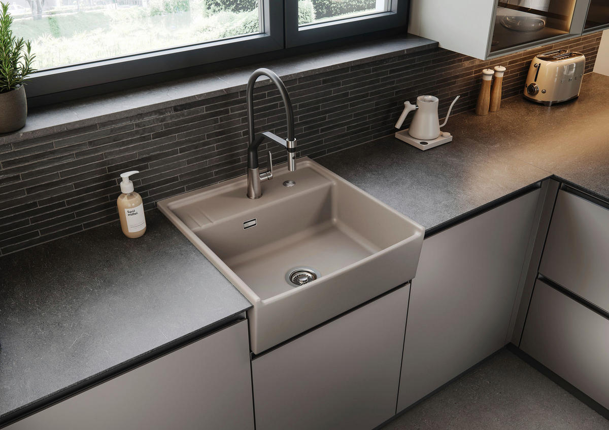SPÜLE Kentro 60 / 59930123  - Fango, Basics, Keramik (59,5/20,0/61,8cm) - Systemceram