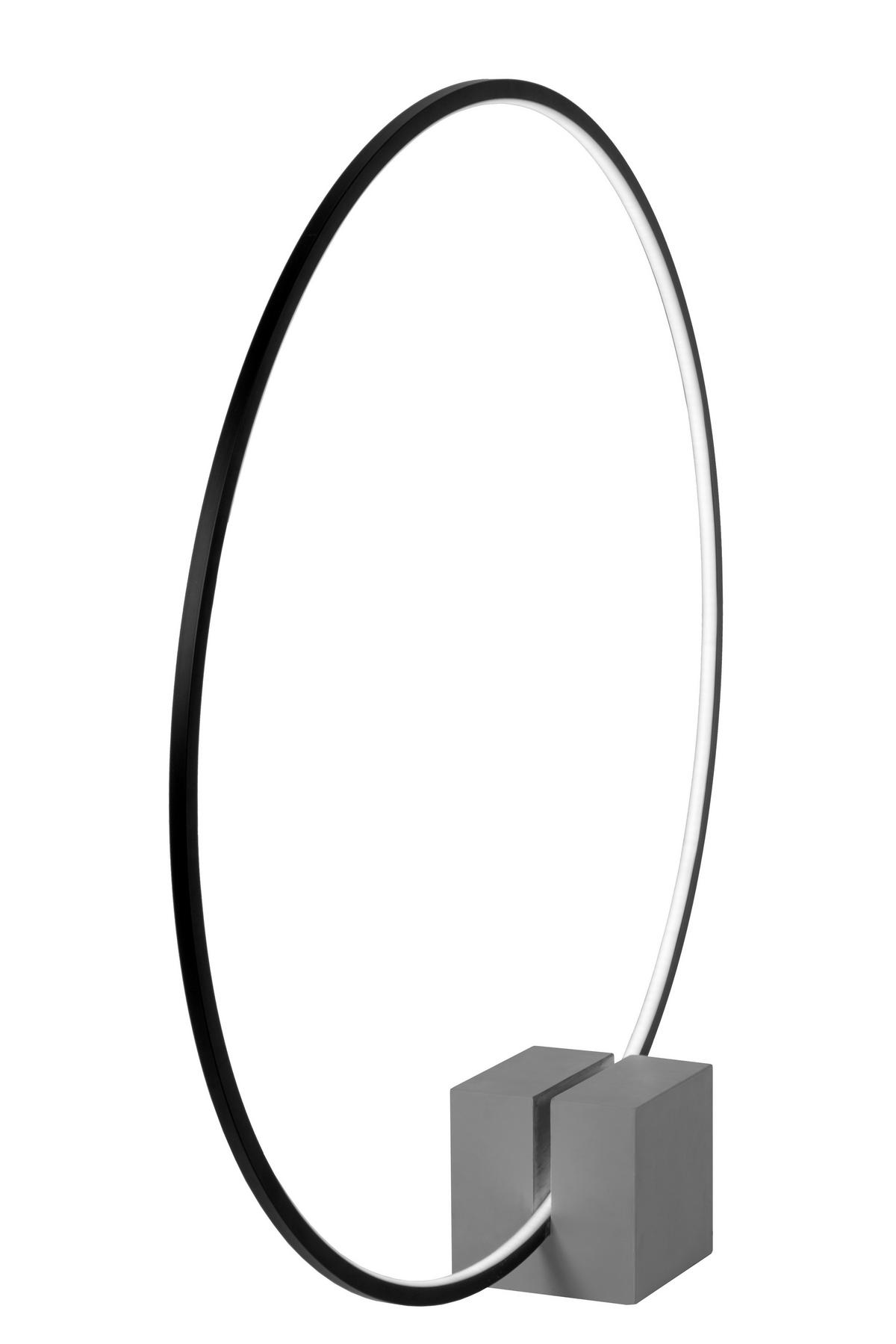 LED-STEHLEUCHTE CIRKELIS 80/14/83 cm   - Schwarz, KONVENTIONELL, Metall (80/14/83cm) - Lucide