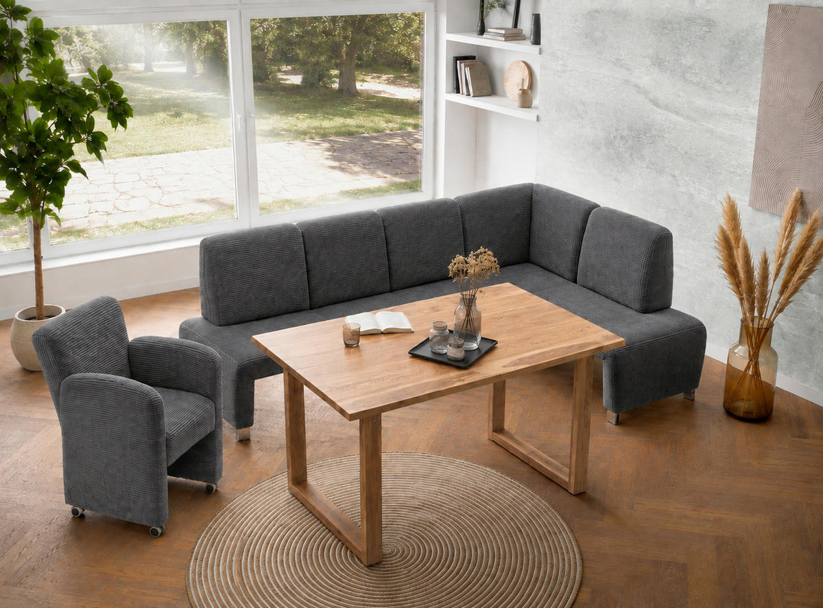 STOLICA S NASLONOM ZA RUKE  antracit  drvo, tekstil, drvni materijal      - antracit, Moderno, drvni materijal/drvo (65/85/66cm) - Livetastic