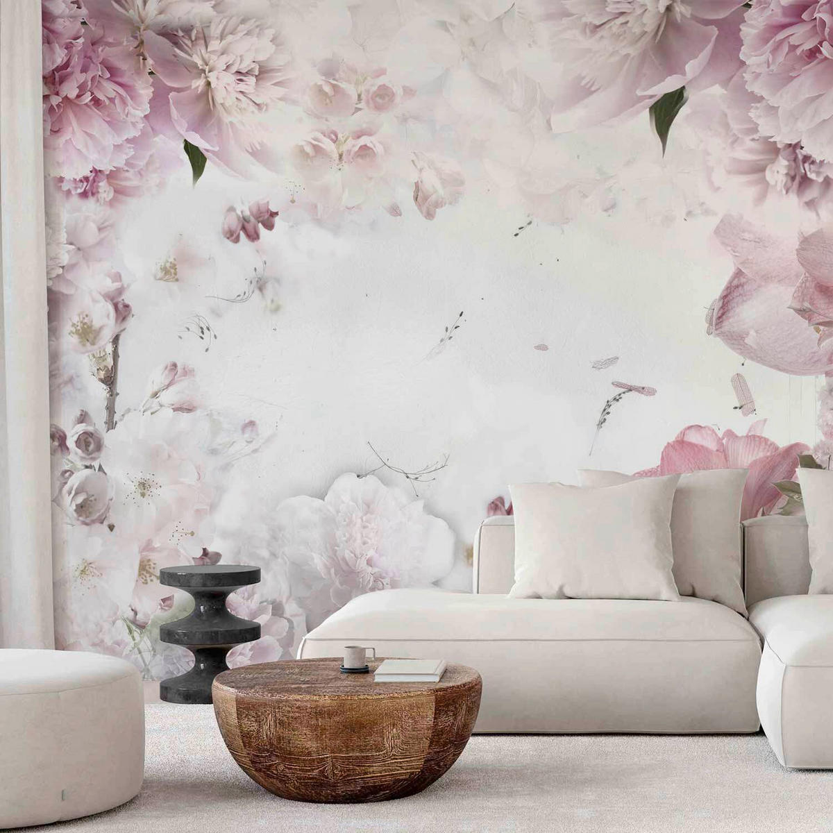 FOTOTAPET 150/105 cm  - vit/pink, Lifestyle, textil (150/105cm) - artgeist