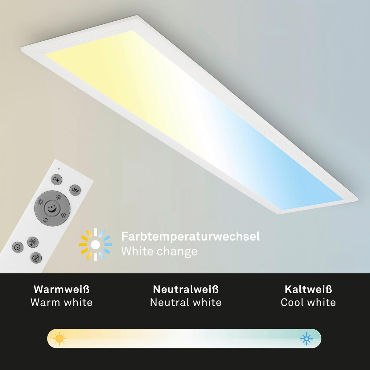 LED PANEL - bela, Trendi, plastika (78/18/6,5cm)