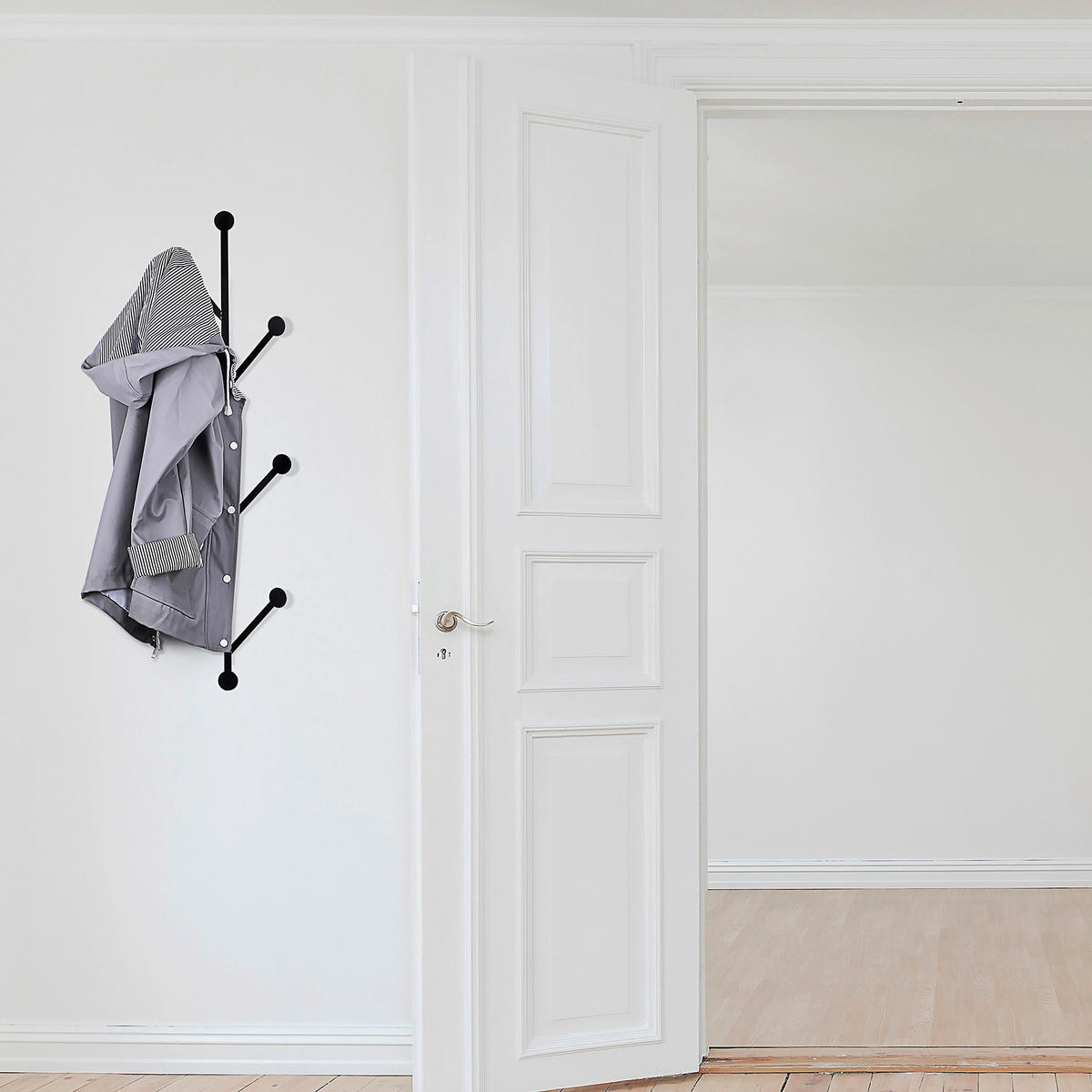 WANDGARDEROBE - Schwarz, Basics, Metall (25/94cm)