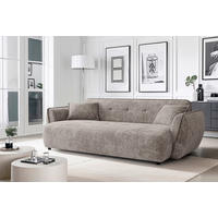 VIERSITZER-SOFA Nelia Chenille Braun  - Schwarz/Braun, Design, Kunststoff/Textil (250/81/114cm) - P & B