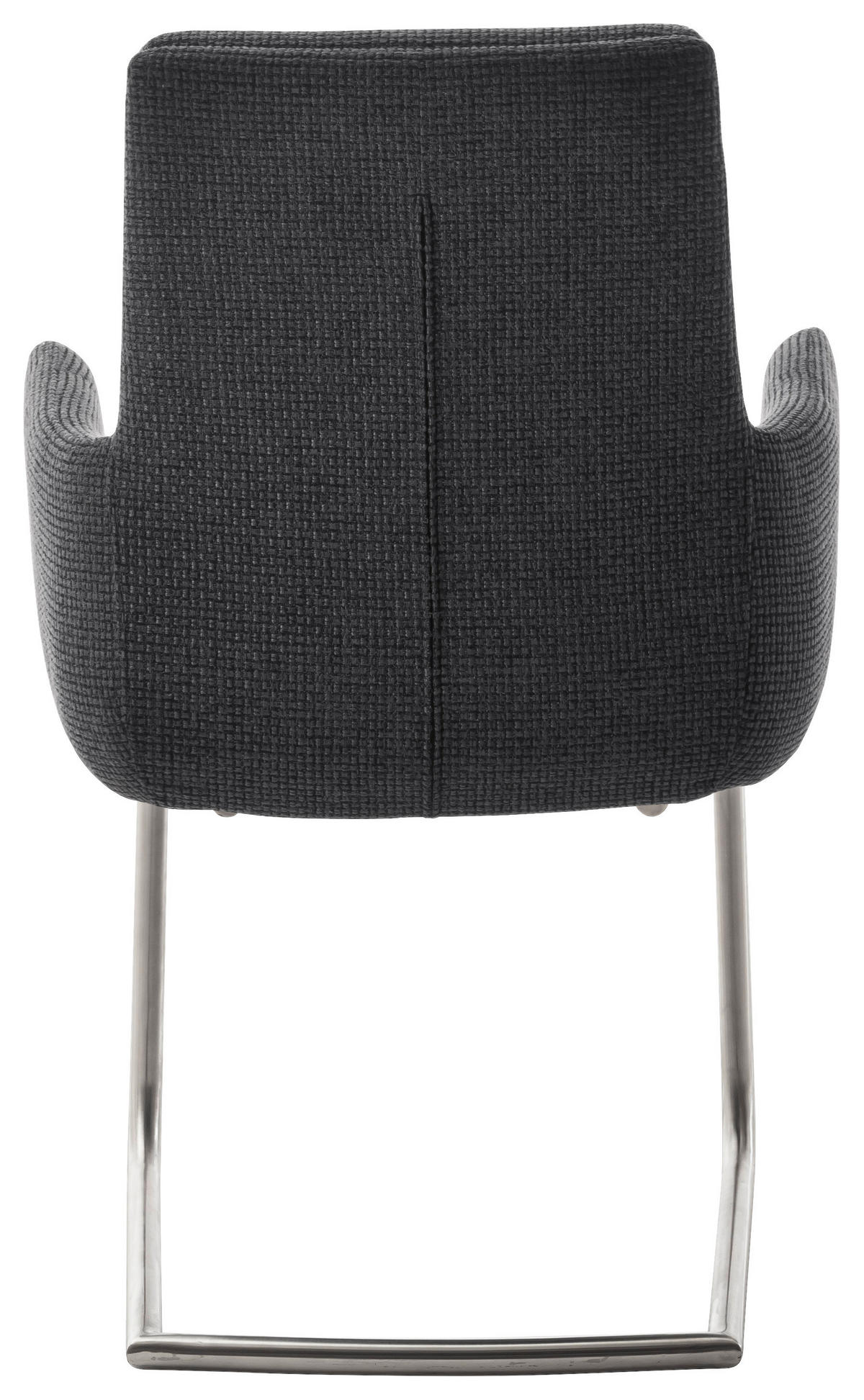 ARMLEHNSTUHL  in Edelstahl Webstoff  - Edelstahlfarben/Anthrazit, Design, Textil/Metall (61/90/64cm) - Dieter Knoll