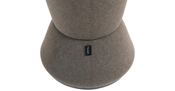 BÜROHOCKER 36,5/57/36,5 cm  - Schwarz/Grau, MODERN, Kunststoff/Textil (36,5/57/36,5cm) - Novel