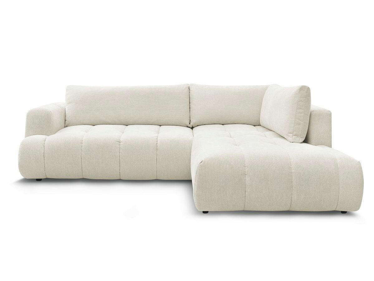 ECKSCHLAFSOFA FUJI Leinenoptik Beige  inkl.  - Beige/Schwarz, MODERN, Kunststoff/Textil (282/204cm)