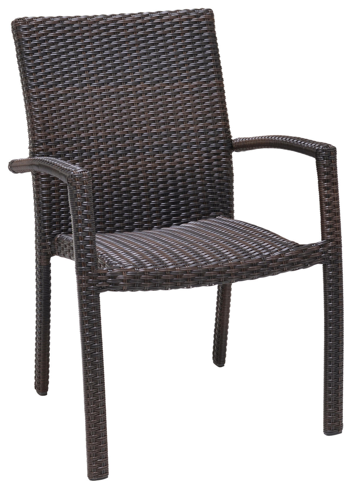 STAPELSESSEL in Metall, Kunststoff Hellbraun, Braun  - Hellbraun/Braun, Design, Kunststoff/Metall (60/89,5/60,4cm) - Ambia Garden