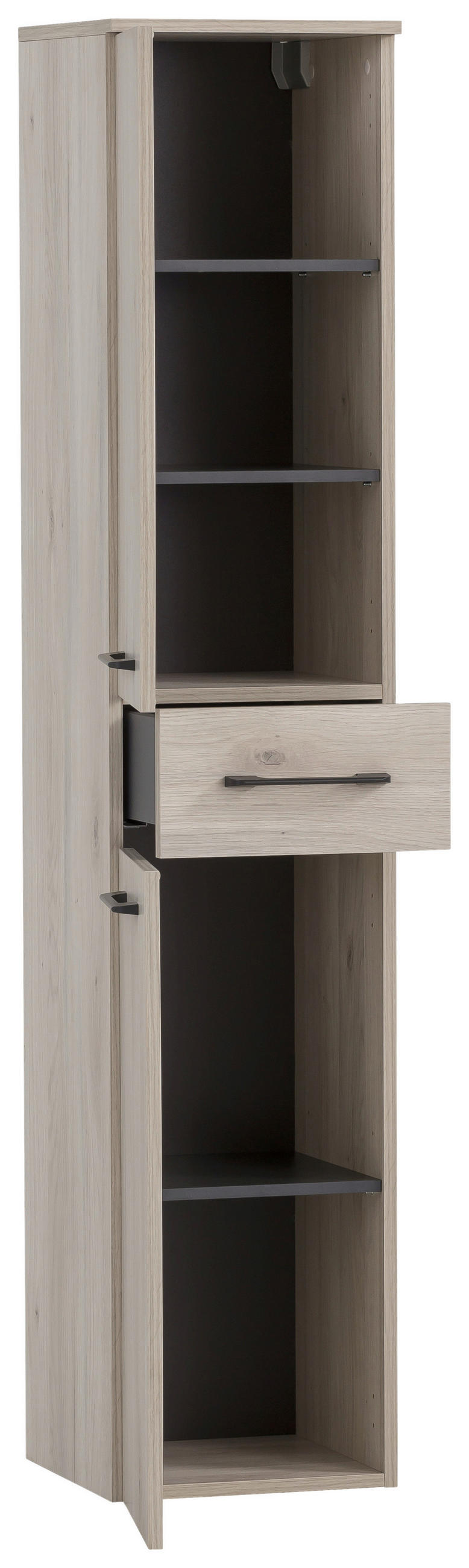 HOCHSCHRANK 32,7/159,1/35,3 cm  - Sandfarben/Anthrazit, MODERN, Holzwerkstoff/Metall (32,7/159,1/35,3cm) - Stylife