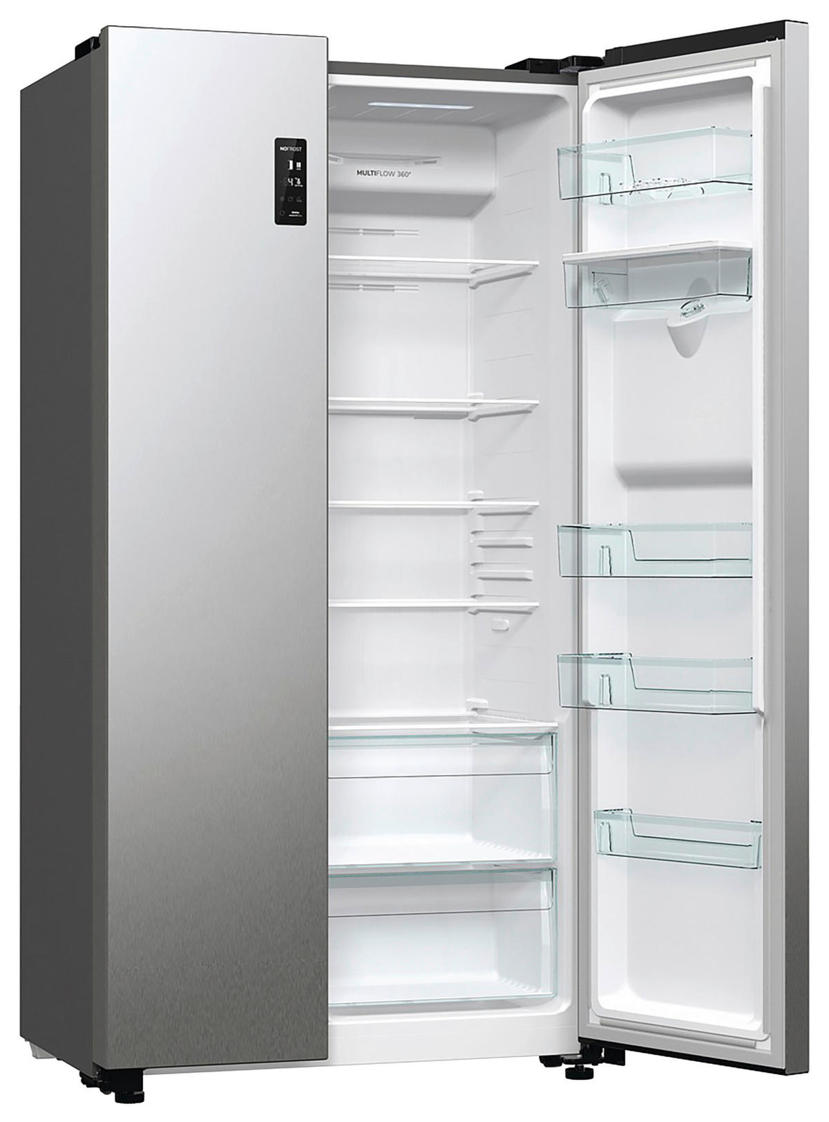 SIDE-BY-SIDE 91,5/178.5/67 cm NRR9185EAXLWD  - Edelstahlfarben, Basics, Metall (91,5/178.5/67cm) - Gorenje