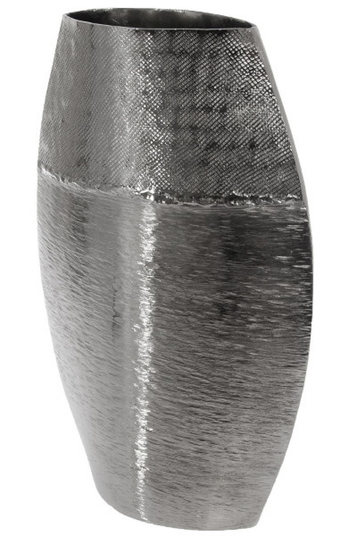 VASE VALERIO 30 cm  - Silberfarben, Basics, Metall (20/30/7cm)