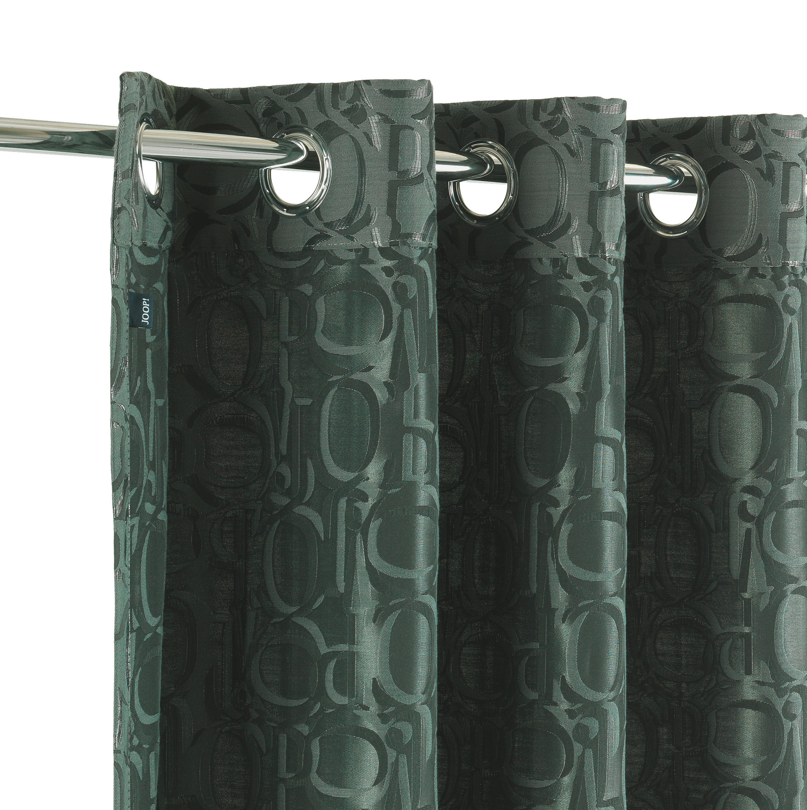 ÖSENSCHAL J-Ornament blickdicht 140/250 cm   - Fichtefarben/Dunkelgrün, Basics, Textil (140/250cm) - Joop!