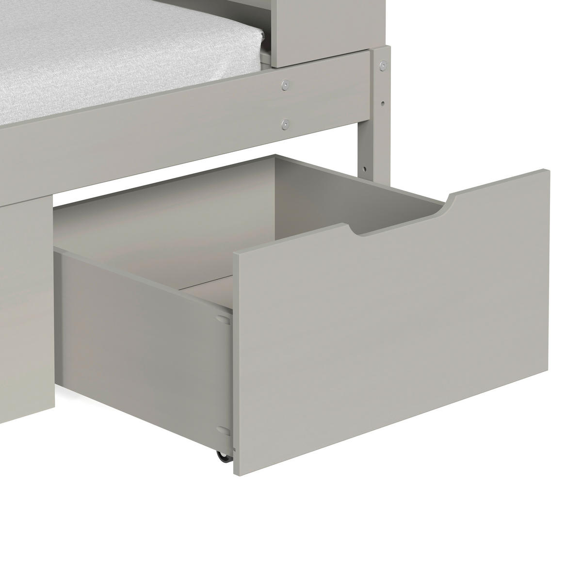 STAURAUMBETT 90/200 cm  in Taupe  - Taupe/Naturfarben, MODERN, Holz/Holzwerkstoff (90/200cm) - MID.YOU