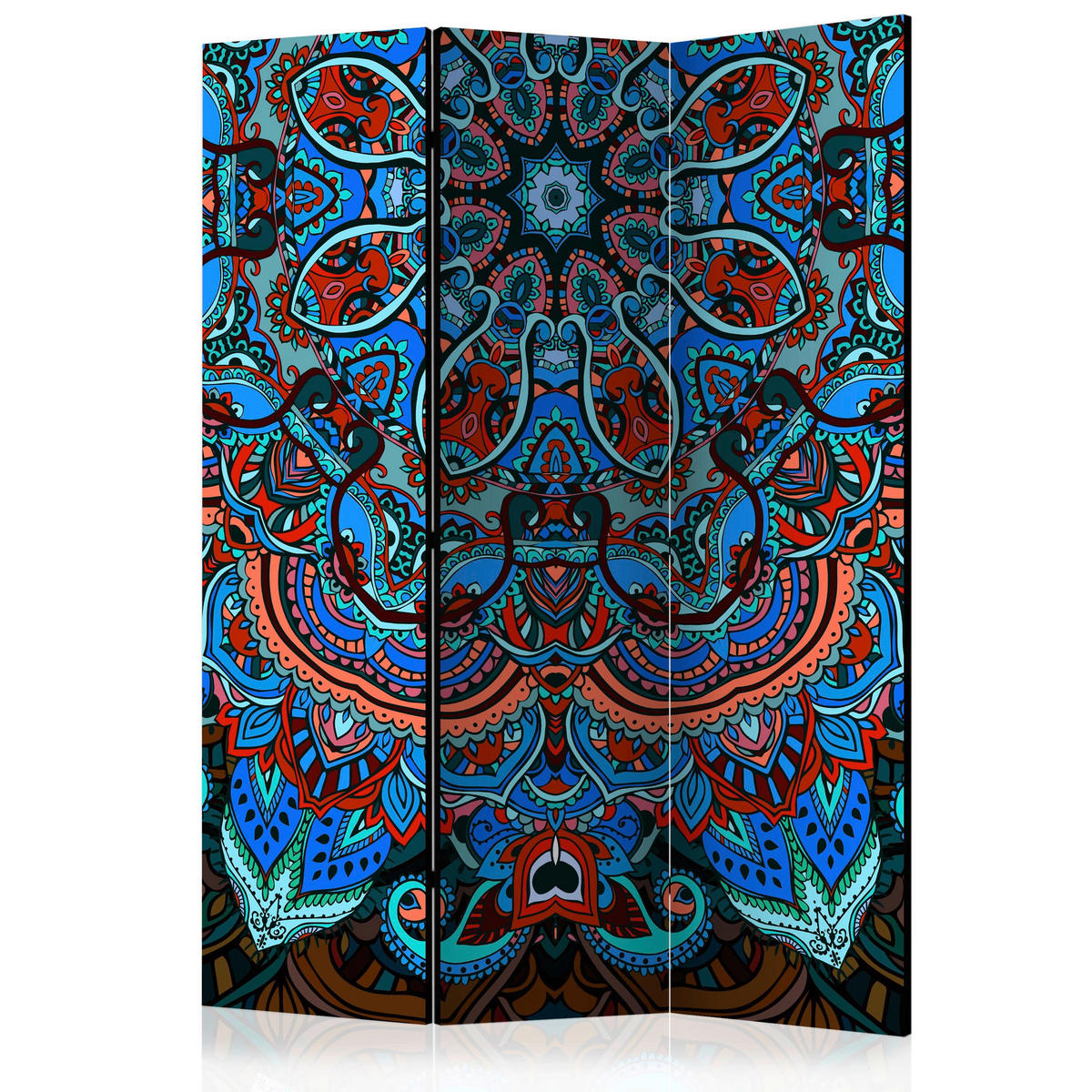 PARAVENT mit 3  Flügel - Multicolor, Basics, Holz/Textil (135/172/3cm) - artgeist