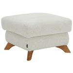 HOCKER Chenille Creme  - Eichefarben/Creme, MODERN, Holz/Textil (65/47/65cm) - Valnatura