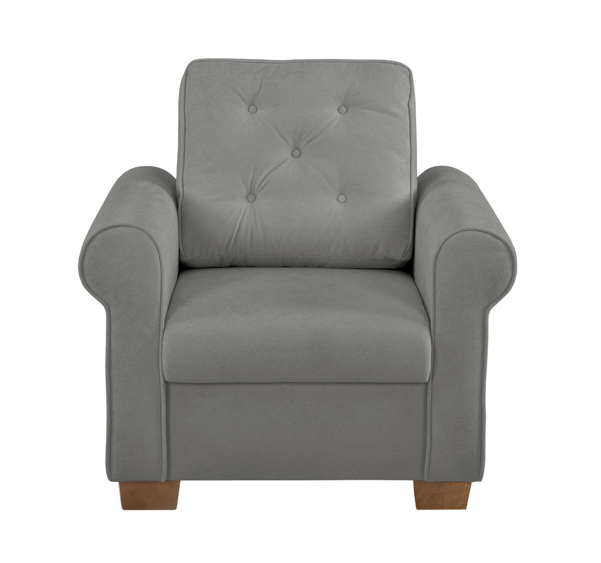 SESSEL in Grau  - Buchefarben/Grau, Design, Holz/Textil (93/89/82cm) - MID.YOU