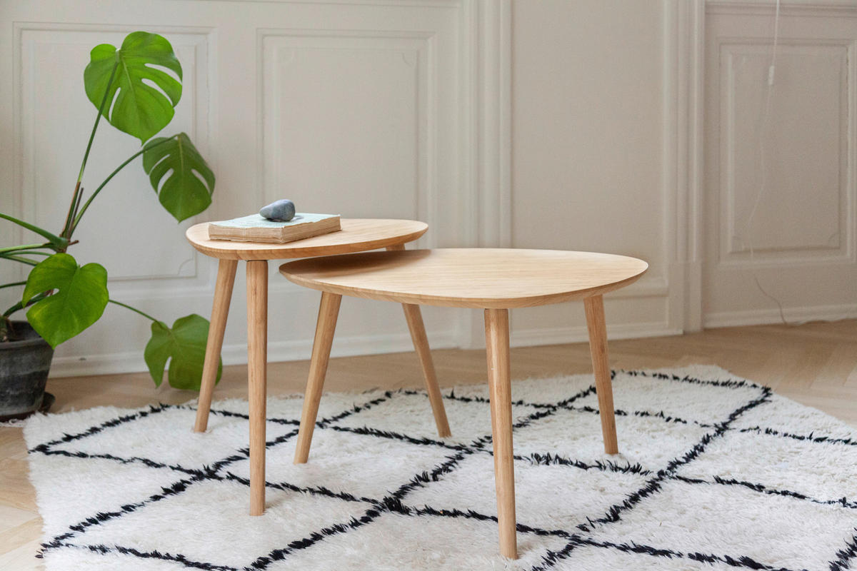 SATZTISCH Bambus vollmassiv organisch Naturfarben  - Naturfarben, MODERN, Holz (68/45/57cm) - MID.YOU