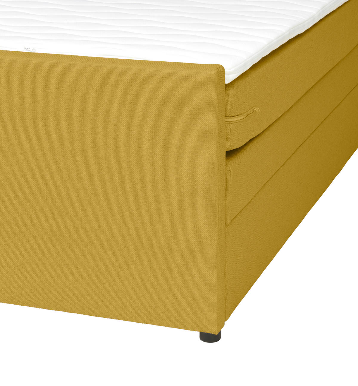 BOXSPRINGBETT 120/200 cm  in Gelb  - Gelb/Schwarz, MODERN, Holz/Textil (120/200cm) - MID.YOU