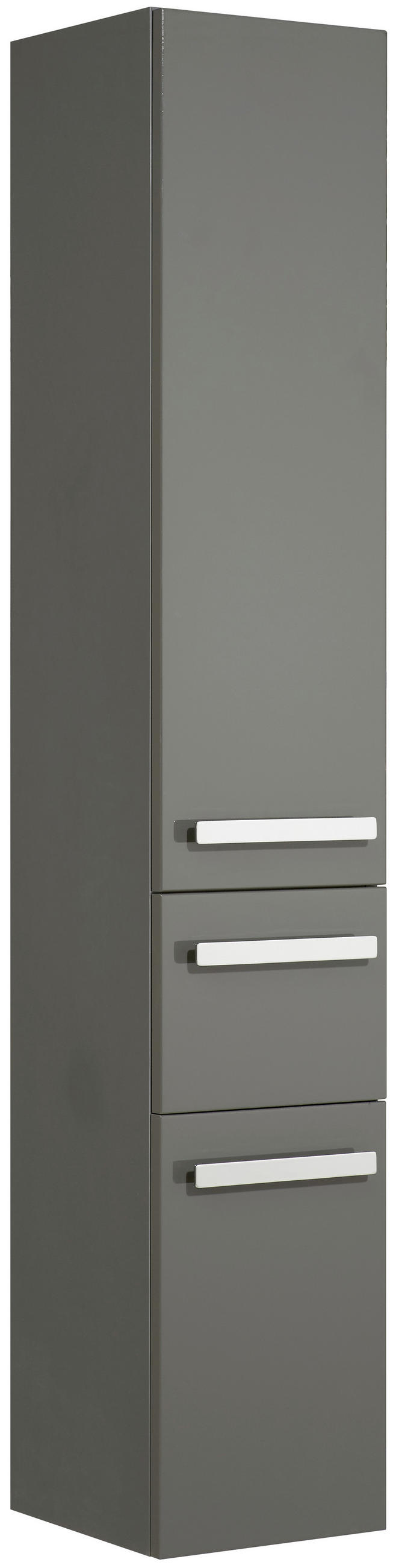 HOCHSCHRANK 30/168/33 cm  - Chromfarben/Dunkelgrau, KONVENTIONELL, Glas/Holzwerkstoff (30/168/33cm) - Xora
