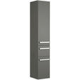 HOCHSCHRANK 30/168/33 cm  - Chromfarben/Dunkelgrau, KONVENTIONELL, Glas/Holzwerkstoff (30/168/33cm) - Xora