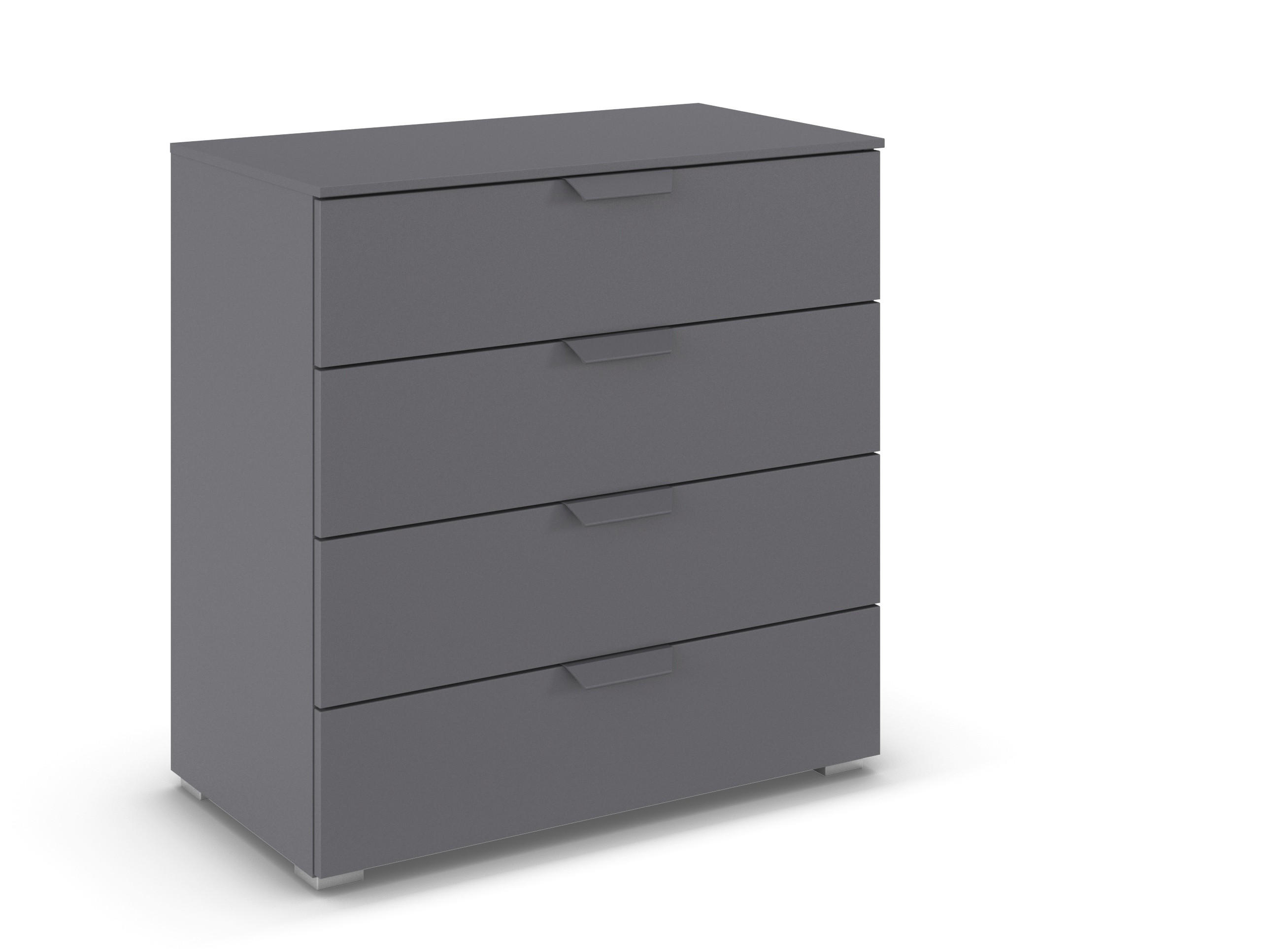 KOMMODE in 80/81/42 cm - Dunkelgrau, Design, Holzwerkstoff/Metall (80/81/42cm) - Carryhome