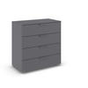 KOMMODE  in 80/81/42 cm  - Dunkelgrau, Design, Holzwerkstoff/Metall (80/81/42cm) - Carryhome