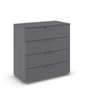 KOMMODE  in 80/81/42 cm  - Dunkelgrau, Design, Holzwerkstoff/Metall (80/81/42cm) - Carryhome