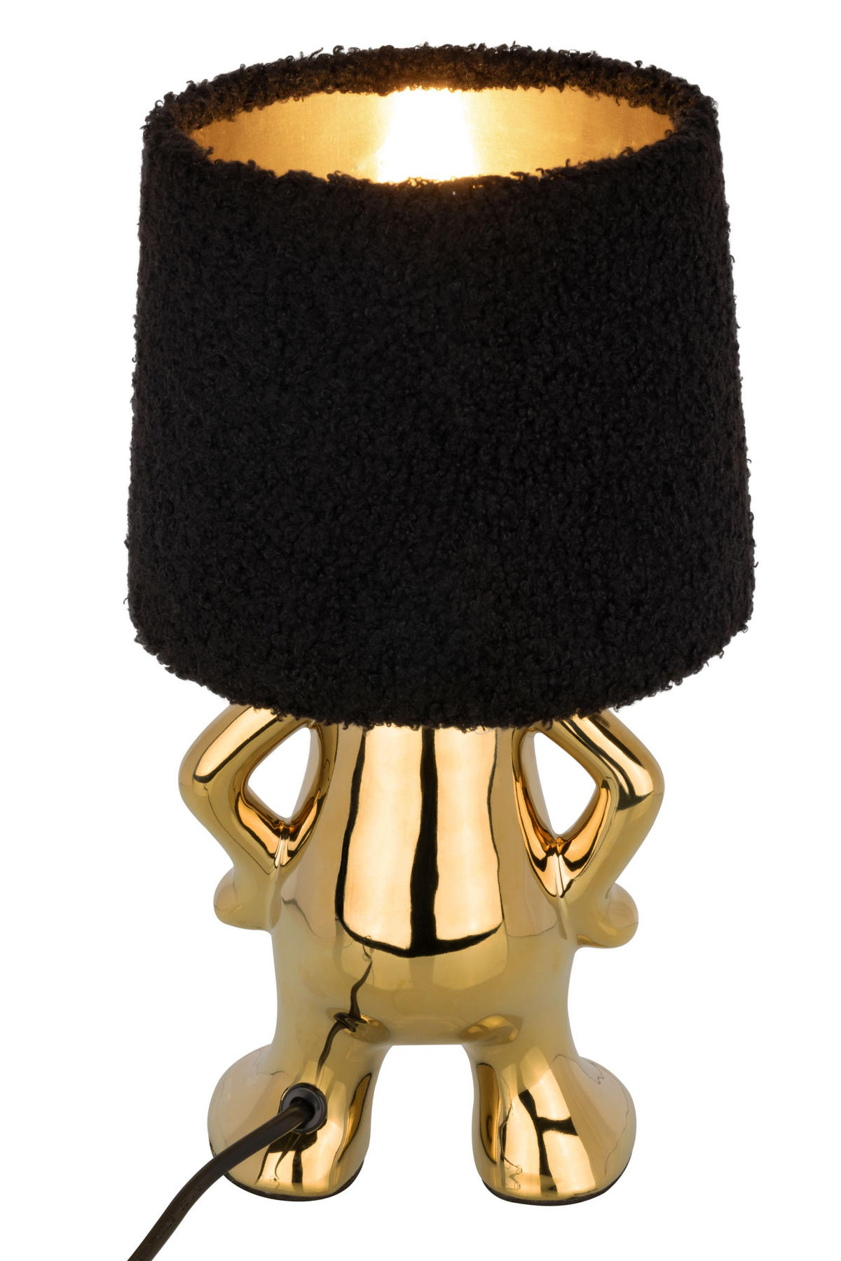 BORDSLAMPA 15/28 cm   - svart/guldfärgad, Design, textil/keramik (15/28cm) - Novel