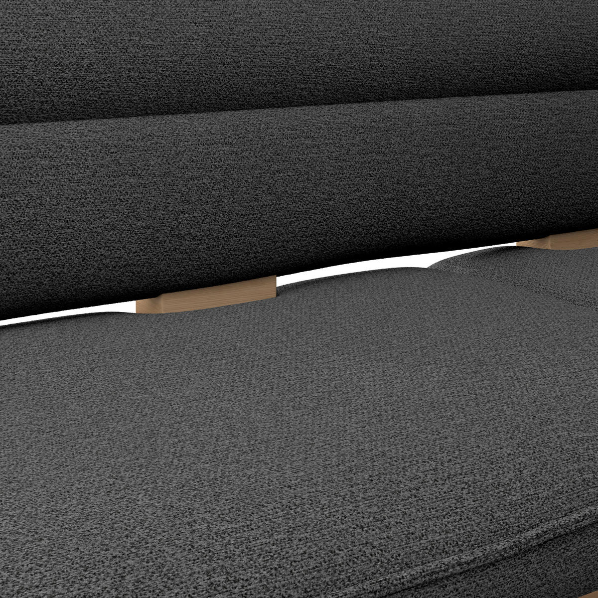 ECKBANK 192/170 cm Webstoff Schwarz Eiche Sperrholz   - Eichefarben/Schwarz, KONVENTIONELL, Holz/Textil (192/170cm) - Livetastic