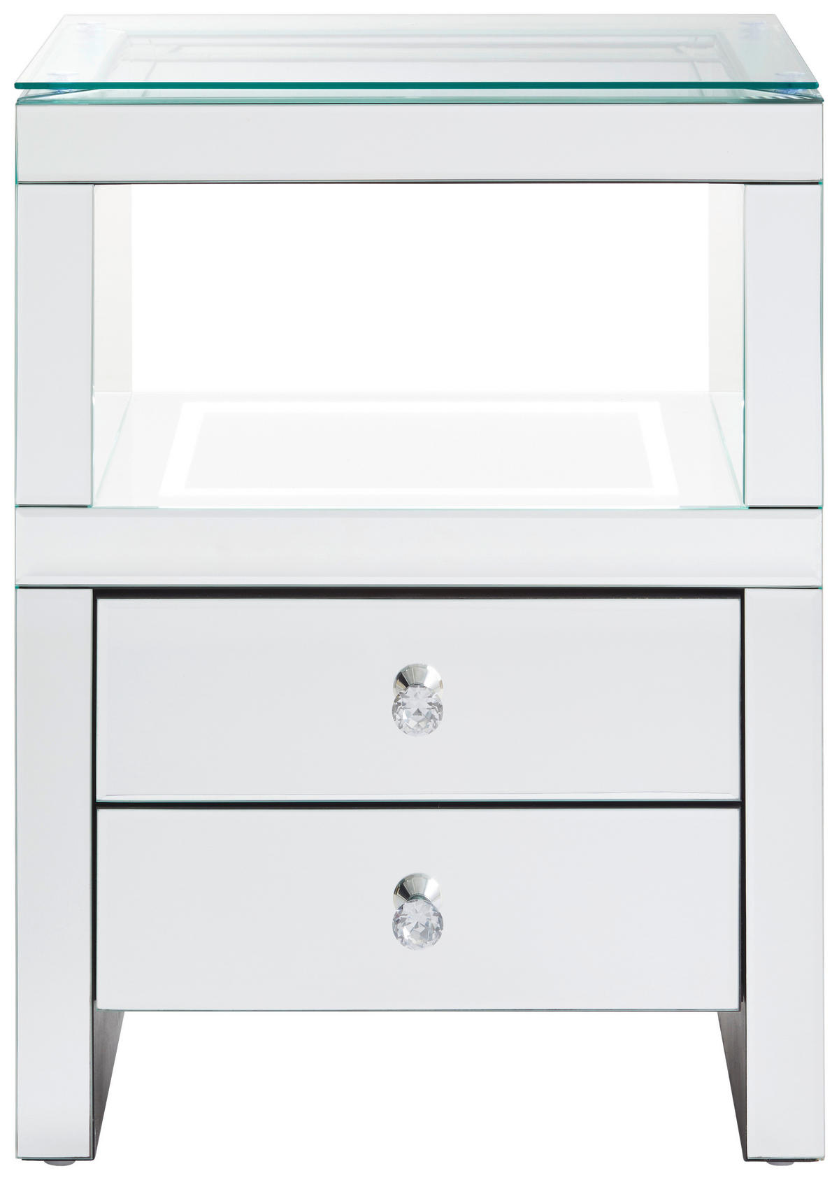 KOMÓD 50/66/36 cm  - átlátszó, Design, műanyag/faalapú anyag (50/66/36cm) - Xora