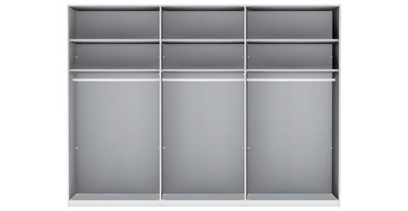 FALTTÜRENSCHRANK 300/216/58 cm 3-türig Weiß, Eiche Bianco  - Schieferfarben/Eiche Bianco, KONVENTIONELL, Glas/Holzwerkstoff (300/216/58cm) - Dieter Knoll