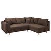 ECKSOFA Mikrofaser Schlammfarben  - Schlammfarben/Naturfarben, Design, Holz/Textil (231/161cm) - Livetastic