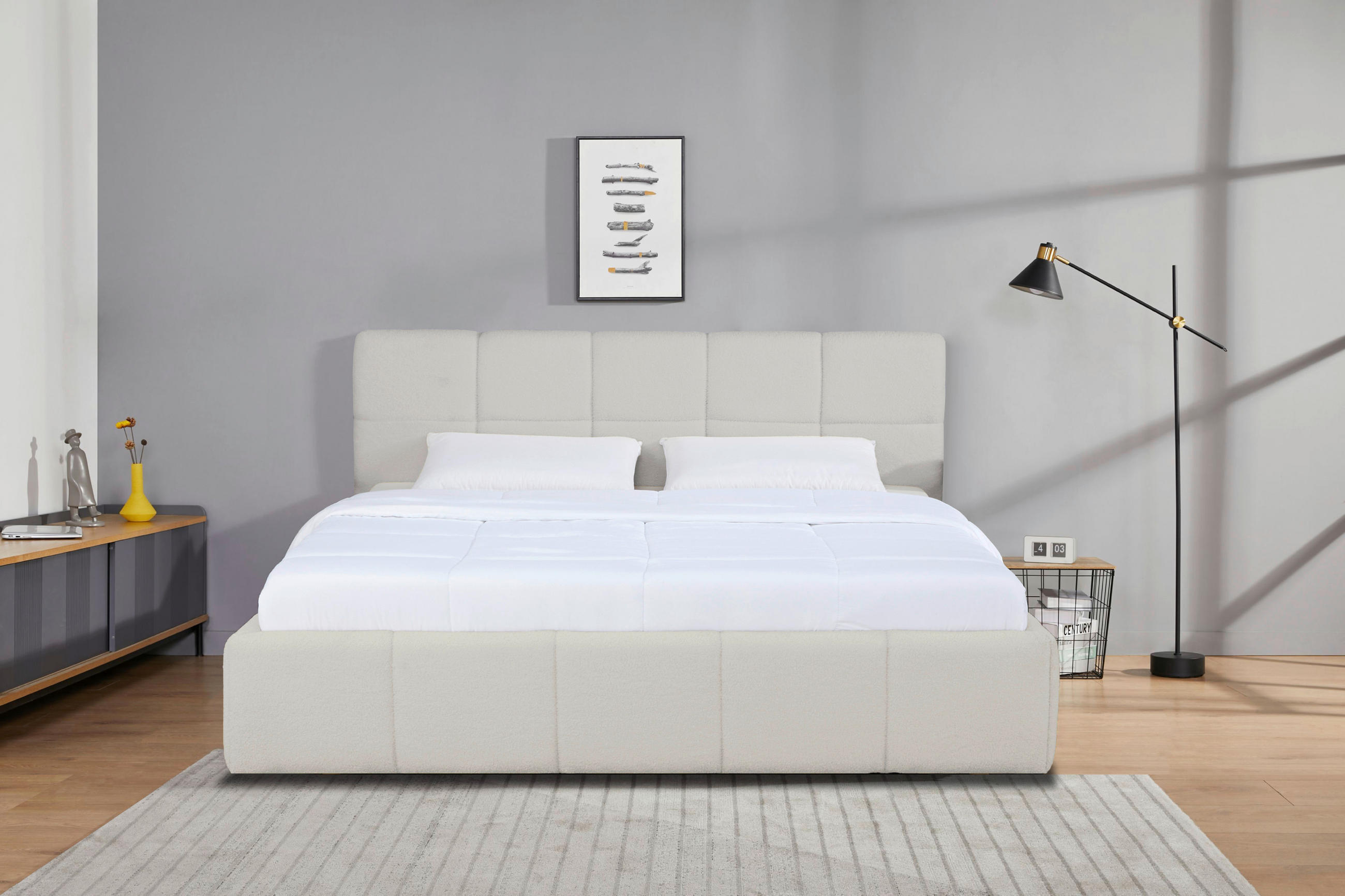 Livetastic ČALÚNENÁ POSTEĽ, 180/200 cm, béžová