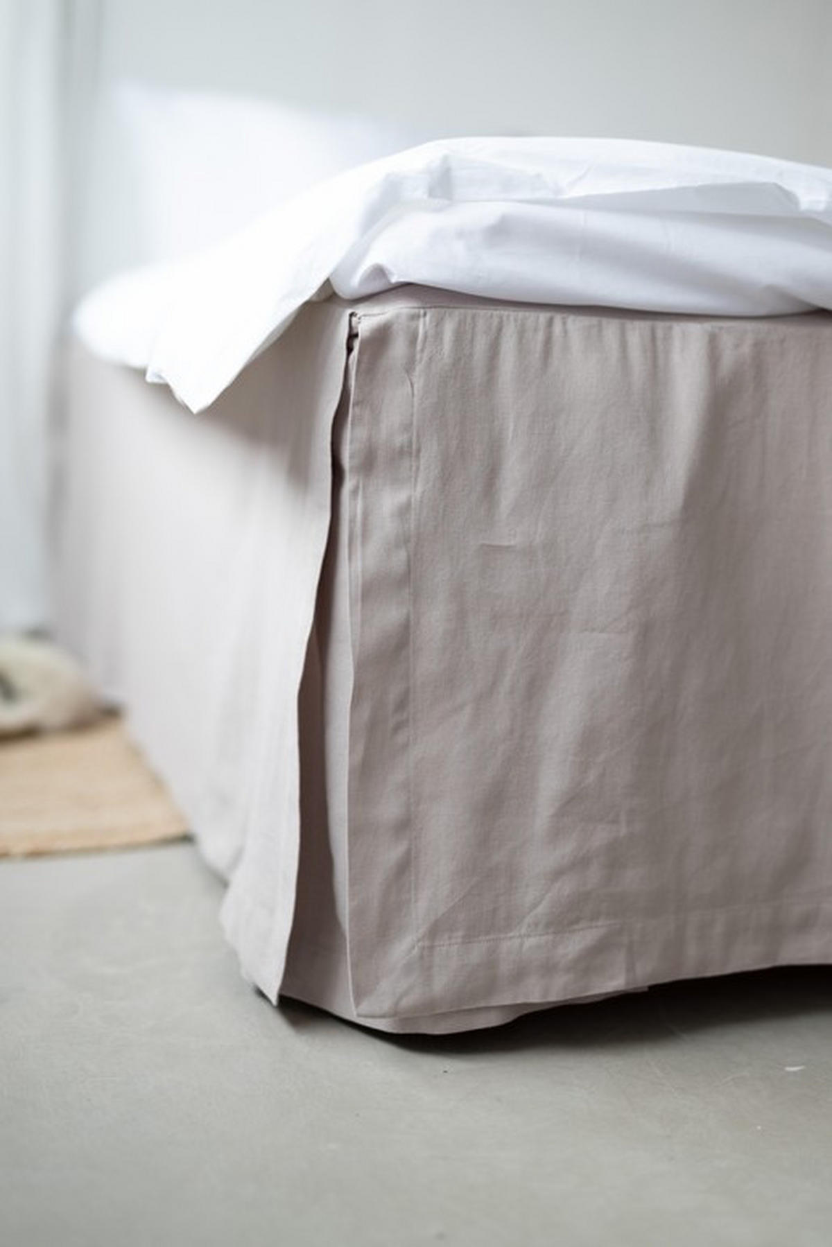 Sängkappa  - beige, Basics, textil (200/180/45cm) - Best Price