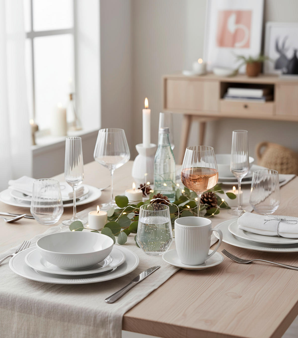 KOMBI SERVIS    24-dijelni   NELE  - bijela, Konvencionalno, keramika - Landscape