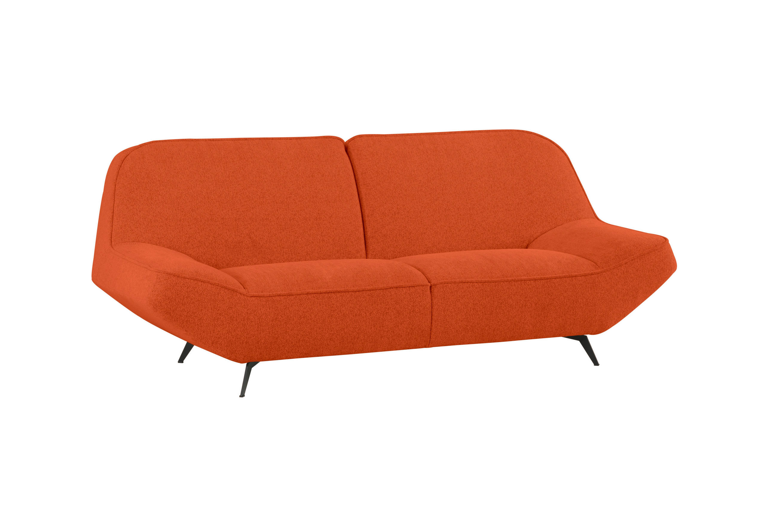3-SITZER-SOFA Chenille Rostfarben  - Rostfarben, Design, Textil (223/87/96cm) - MID.YOU