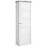 GARDEROBENSCHRANK tiefgezogen Grau, Weiß - Weiß/Grau, LIFESTYLE, Holzwerkstoff/Metall (64,2/196,5/38,3cm) - Hom`in GARDEROBENSCHRANK tiefgezogen Grau, Weiß - Weiß/Grau, LIFESTYLE, Holzwerkstoff/Metall (64,2/196,5/38,3cm) - Hom`in
