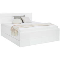 ÁGY 160/200 cm  fehér  - fehér, Basics, műanyag/faalapú anyag (160/200cm) - Hom`in