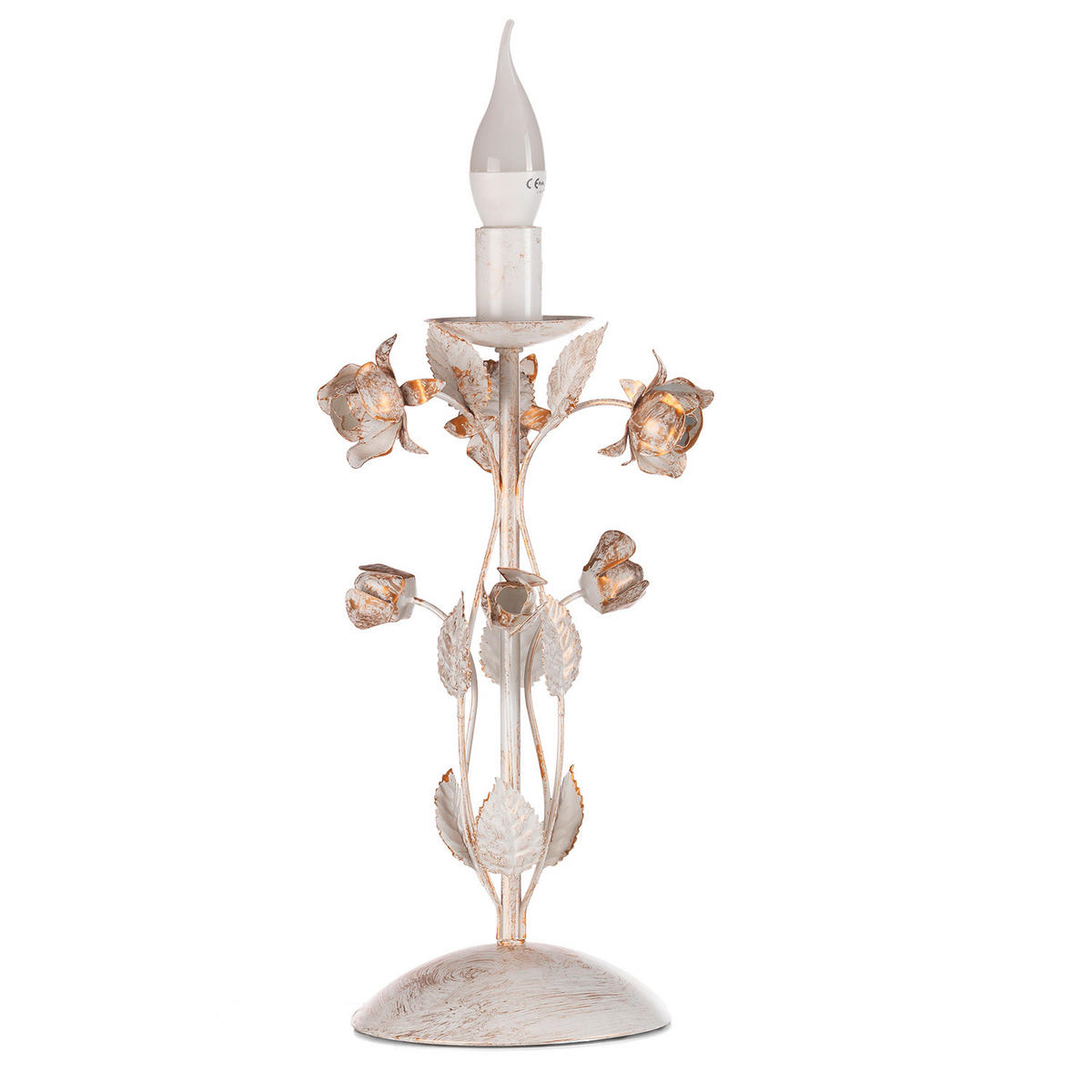 TISCHLEUCHTE CAROLINA 20/20/40 cm   - Perlmutt/Weiß, KONVENTIONELL, Kunststoff/Metall (20/20/40cm)