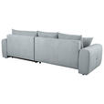 ECKSOFA  in Velours Grau  - Schwarz/Grau, KONVENTIONELL, Kunststoff/Textil (298/168cm) - Carryhome