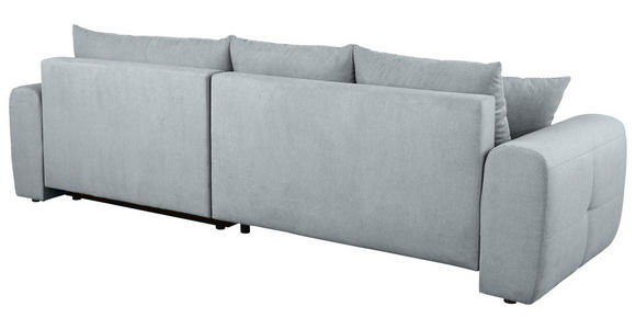 ECKSOFA  in Velours Grau  - Schwarz/Grau, KONVENTIONELL, Kunststoff/Textil (298/168cm) - Carryhome