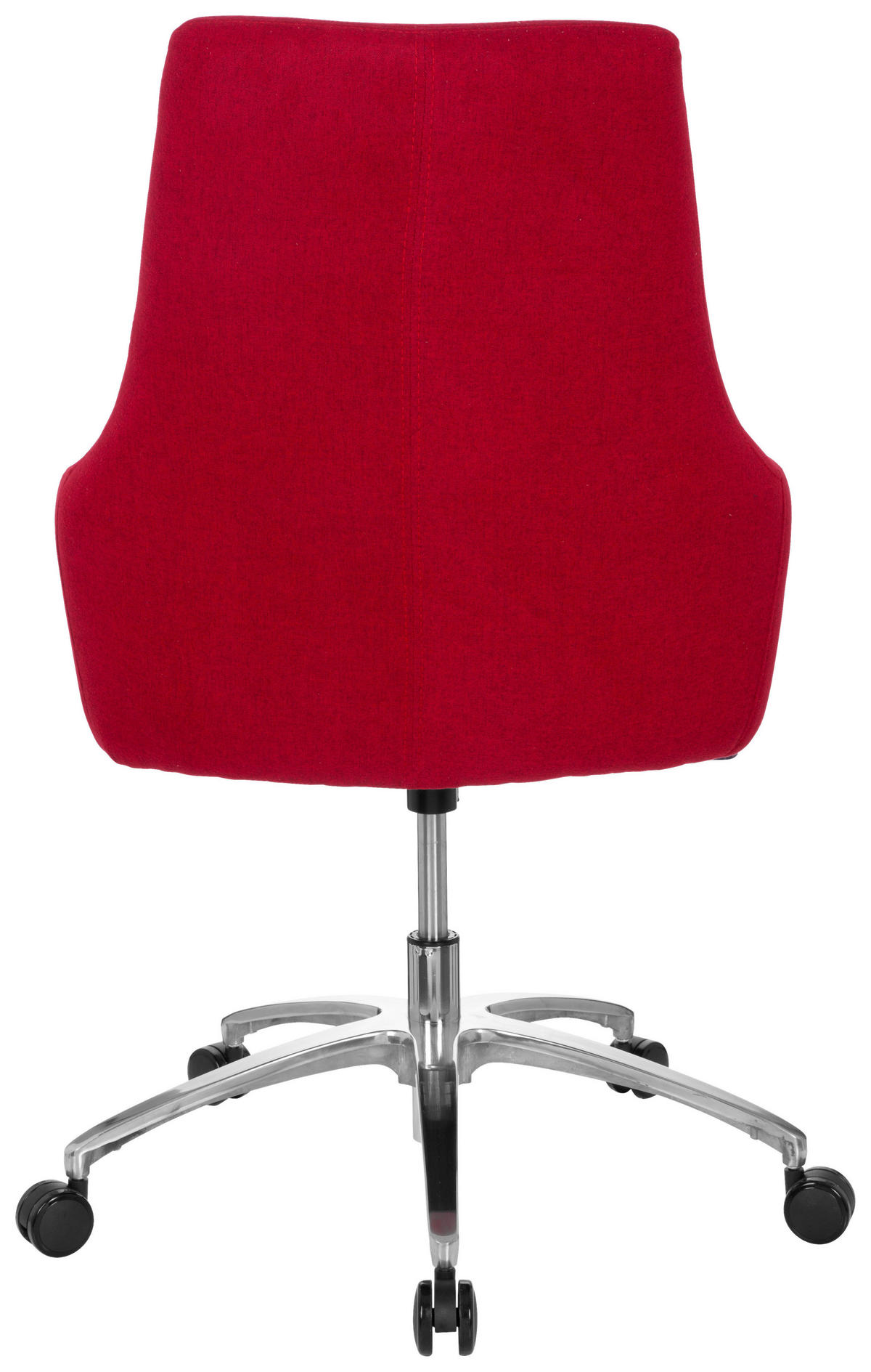 DREHSTUHL Flachgewebe Rot  - Silberfarben/Rot, Basics, Kunststoff/Textil (65/97/60cm) - MID.YOU
