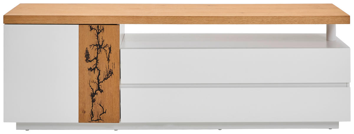 TV-SZEKRÉNY 170/57/40 cm  - tölgyfa színű/fehér, Design, faalapú anyag/fa (170/57/40cm) - Xora