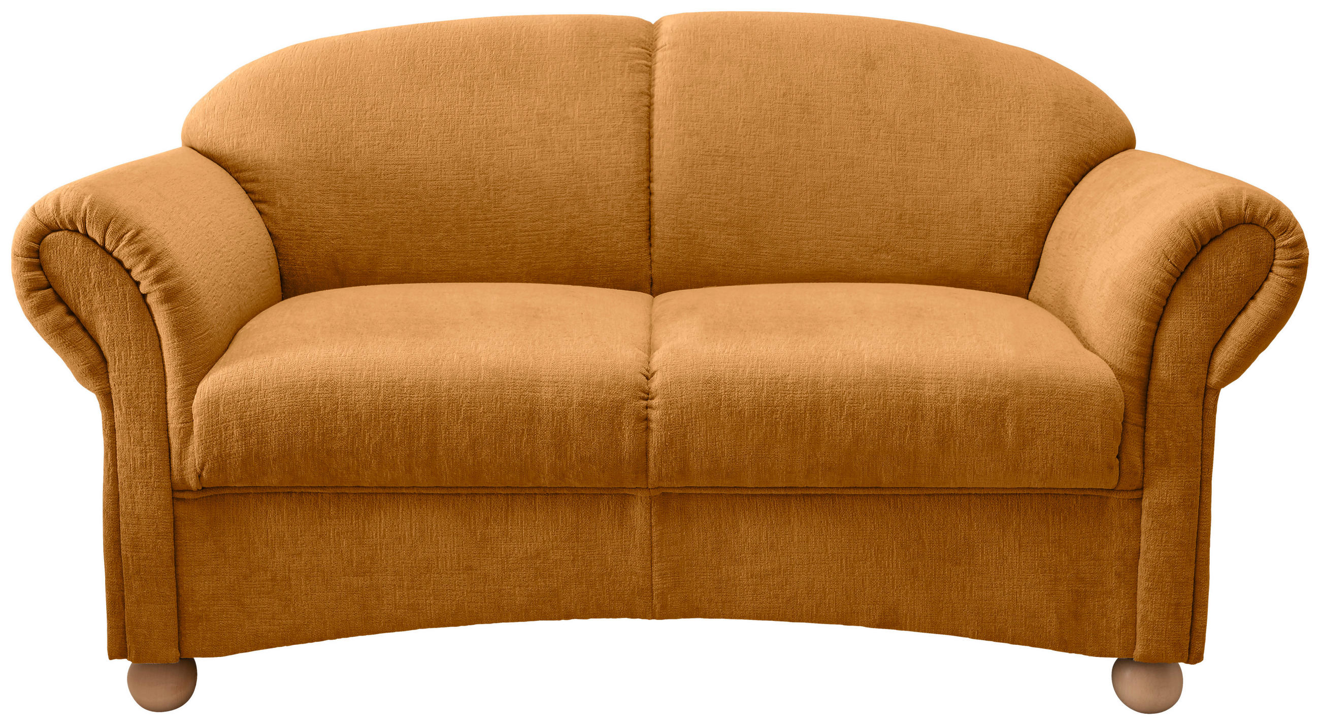 2-SITZER-SOFA in Mikrofaser Goldfarben  - Wildeiche/Goldfarben, Konventionell, Holz/Textil (151/94/80cm) - Livetastic