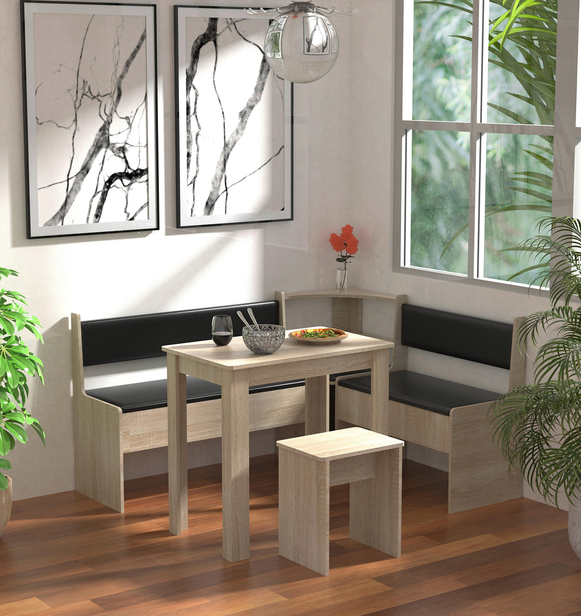 ECKBANKGRUPPE Sonoma Eiche  - Sonoma Eiche, MODERN (153/115cm) - MID.YOU