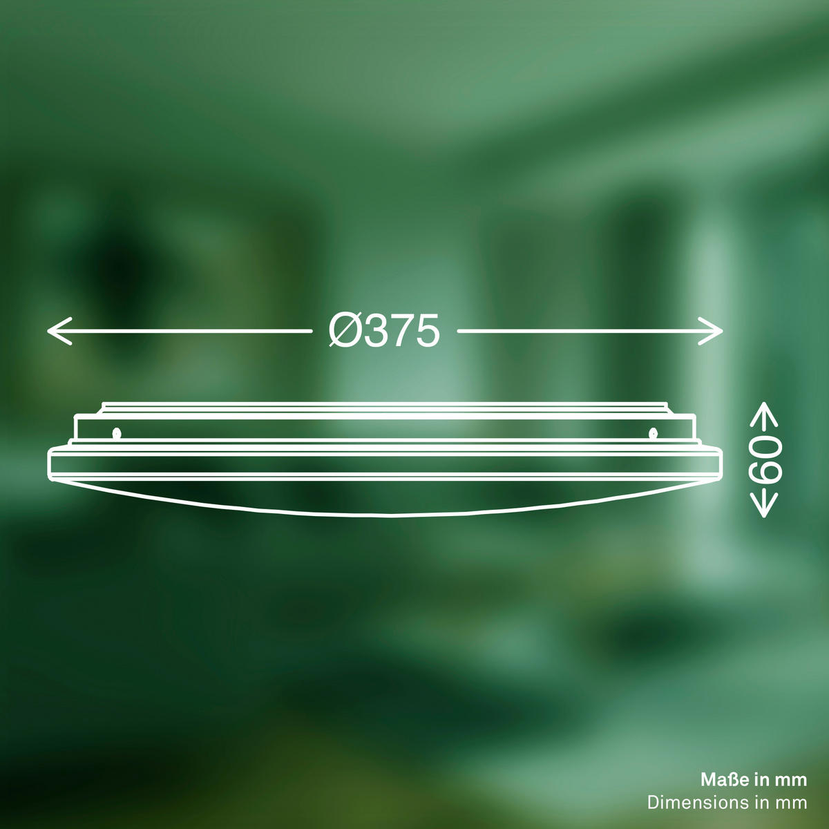 LED-DECKENLEUCHTE Elipso A 37,5/6 cm   - Weiß, Basics, Kunststoff (37,5/6cm)